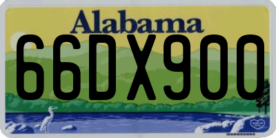 AL license plate 66DX900