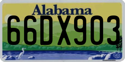 AL license plate 66DX903