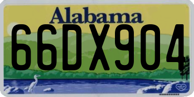 AL license plate 66DX904