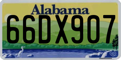 AL license plate 66DX907