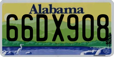 AL license plate 66DX908