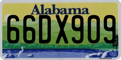 AL license plate 66DX909
