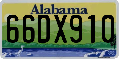 AL license plate 66DX910
