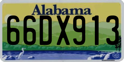 AL license plate 66DX913