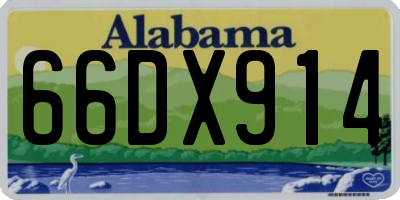 AL license plate 66DX914