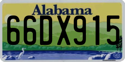 AL license plate 66DX915