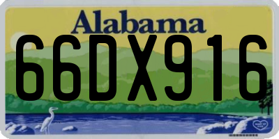 AL license plate 66DX916