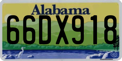 AL license plate 66DX918