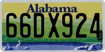AL license plate 66DX924