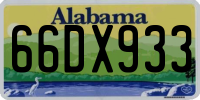 AL license plate 66DX933