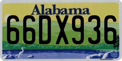 AL license plate 66DX936