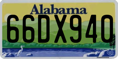 AL license plate 66DX940