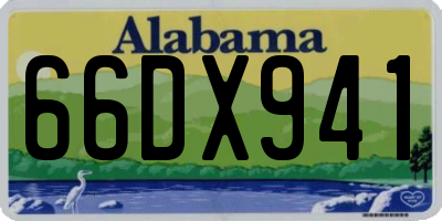 AL license plate 66DX941