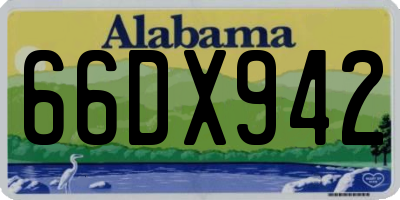AL license plate 66DX942