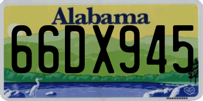 AL license plate 66DX945