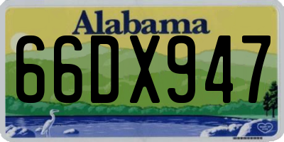 AL license plate 66DX947
