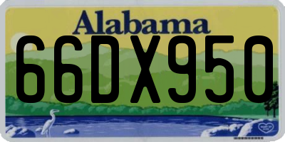 AL license plate 66DX950