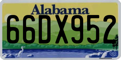 AL license plate 66DX952