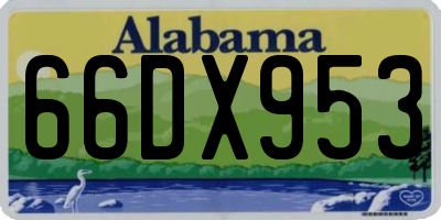 AL license plate 66DX953