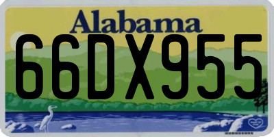 AL license plate 66DX955