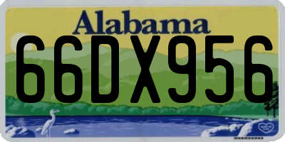 AL license plate 66DX956