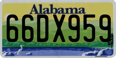 AL license plate 66DX959