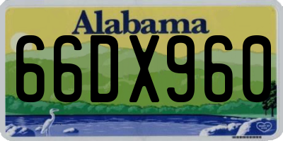 AL license plate 66DX960