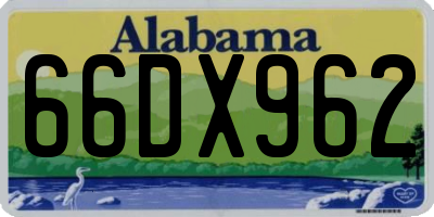 AL license plate 66DX962