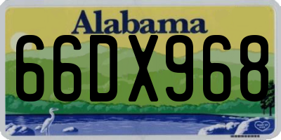 AL license plate 66DX968