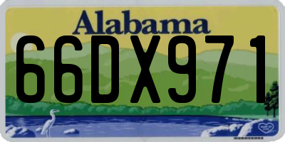 AL license plate 66DX971
