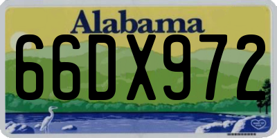 AL license plate 66DX972