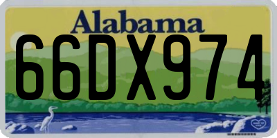 AL license plate 66DX974