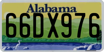 AL license plate 66DX976
