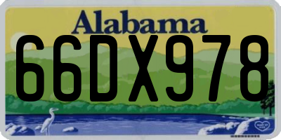 AL license plate 66DX978