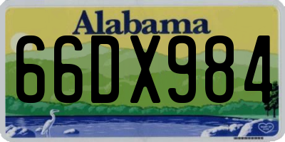 AL license plate 66DX984