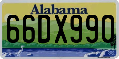 AL license plate 66DX990