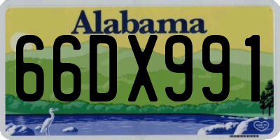 AL license plate 66DX991