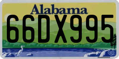 AL license plate 66DX995