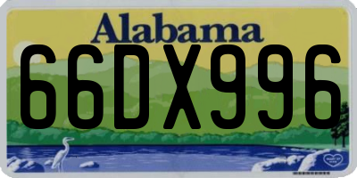 AL license plate 66DX996