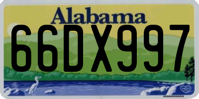 AL license plate 66DX997