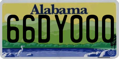 AL license plate 66DY000
