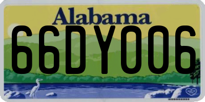 AL license plate 66DY006