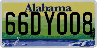 AL license plate 66DY008