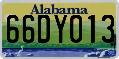 AL license plate 66DY013