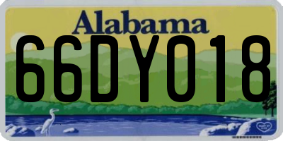 AL license plate 66DY018