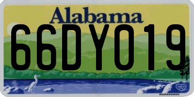 AL license plate 66DY019
