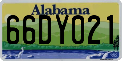 AL license plate 66DY021
