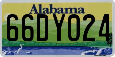AL license plate 66DY024