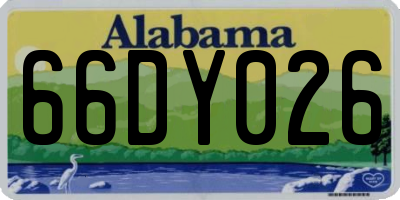 AL license plate 66DY026
