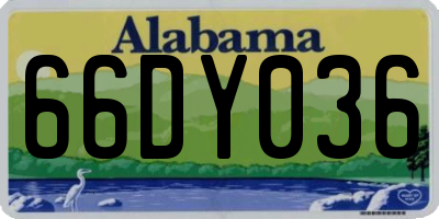 AL license plate 66DY036